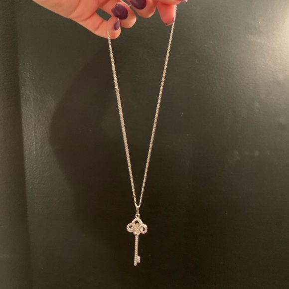 Jewelry - Silver Crystal Key Necklace